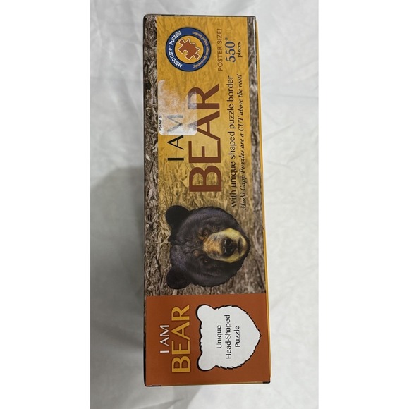 I Am Bear Head Shaped Jigsaw Puzzle 550 PCs by Madd Capp 27" x 26" - Picture 5 of 6